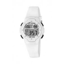 Reloj Calypso digital con correa de caucho blanca - K6056/1
