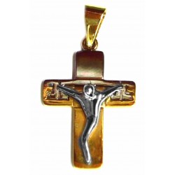 Cruz de oro con Cristo en...